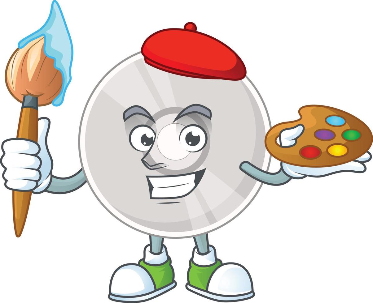 Cartoon character of compact disk vector