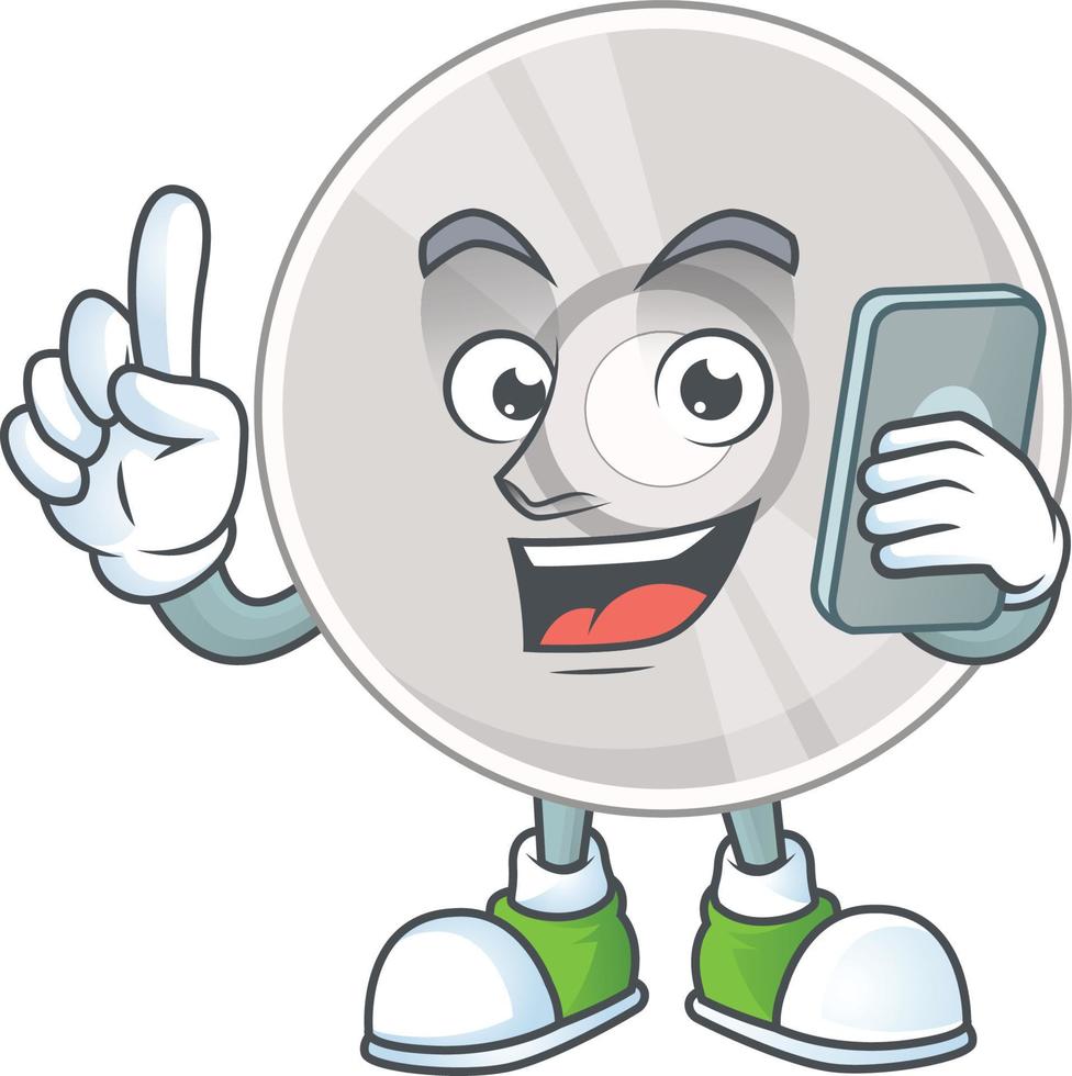 Cartoon character of compact disk vector