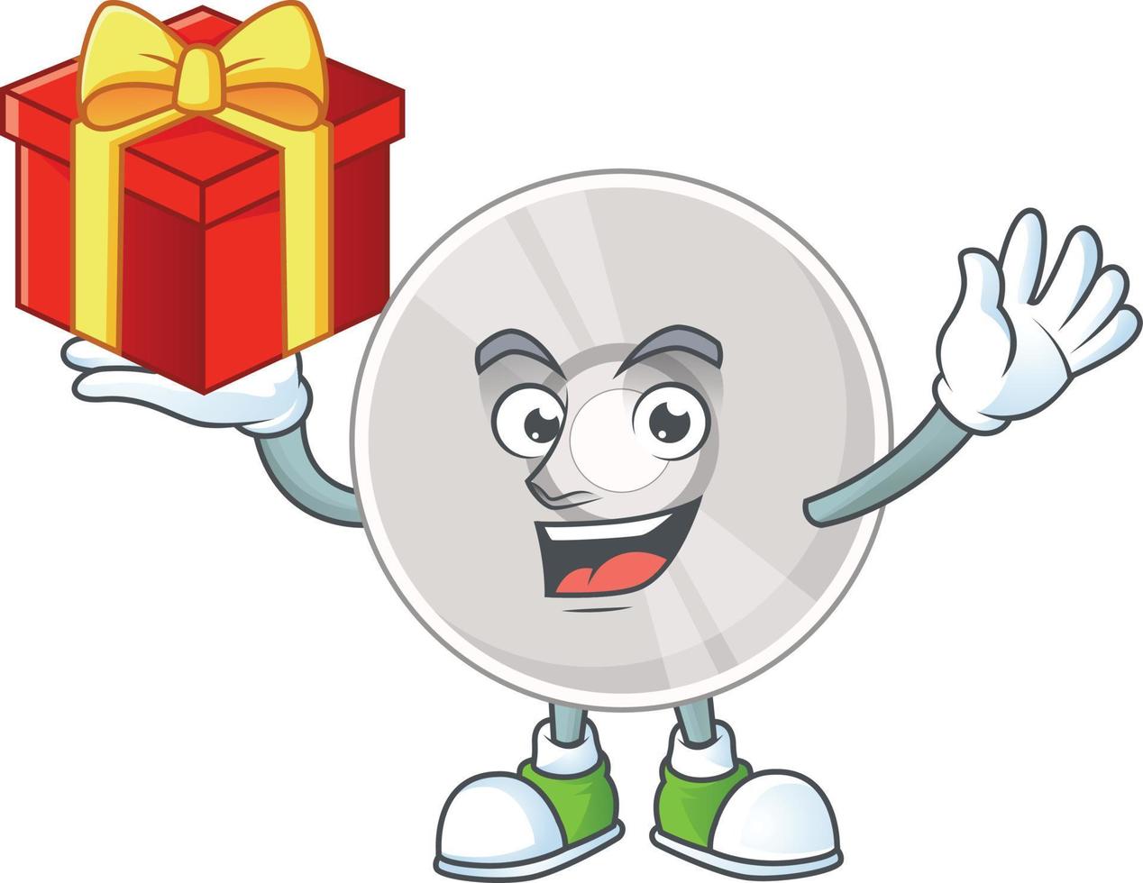 Cartoon character of compact disk vector