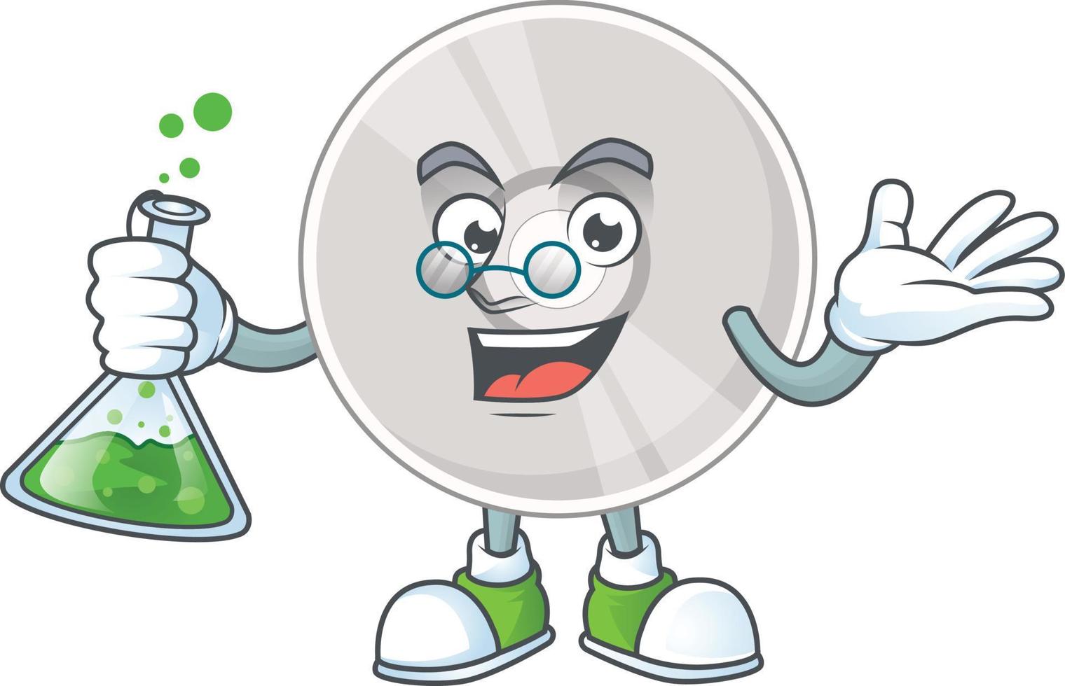 Cartoon character of compact disk vector