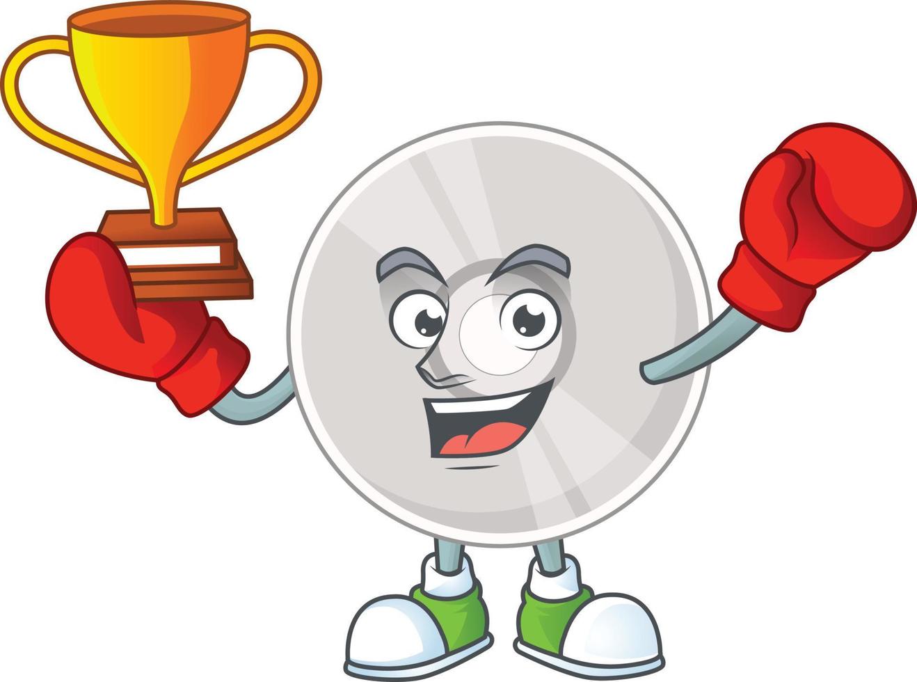 Cartoon character of compact disk vector