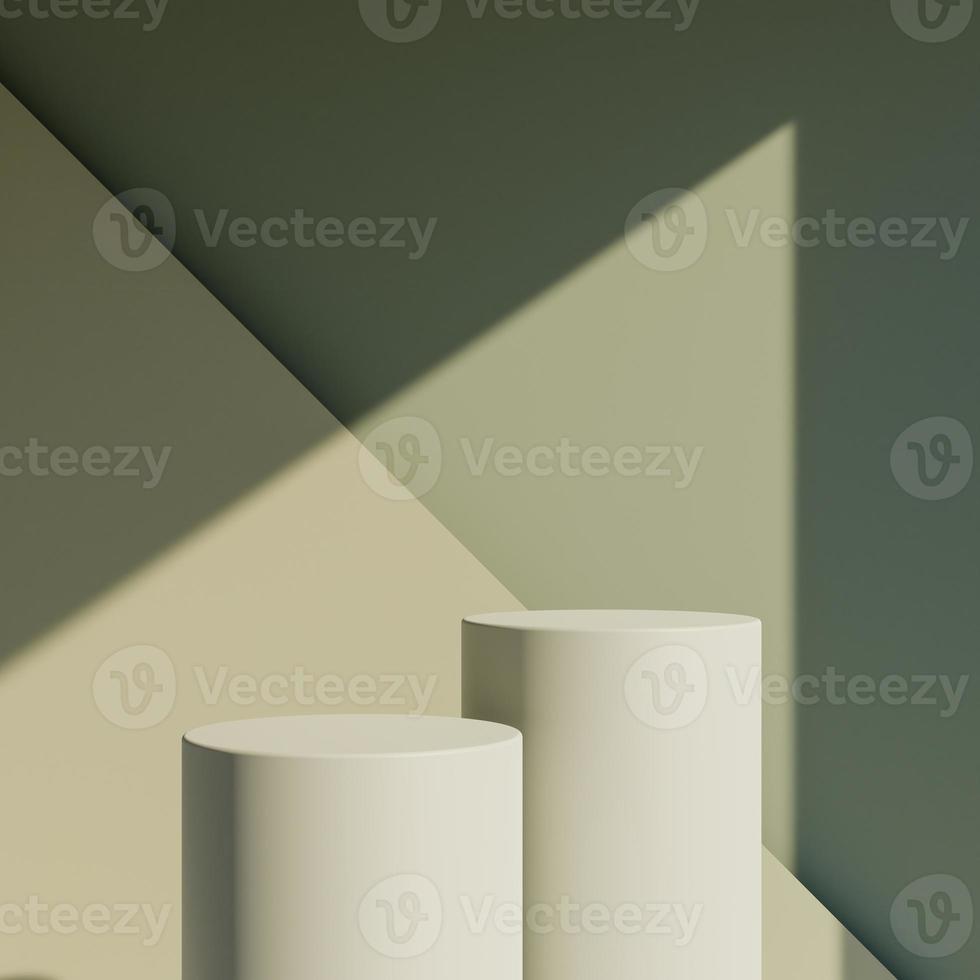 Minimal abstract geometric podium brown background for product presentation with shadow. 3d rendering illustration. photo