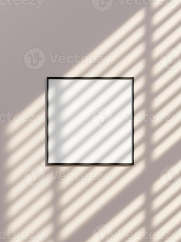 Minimal frame on the wall in interior mockup photo