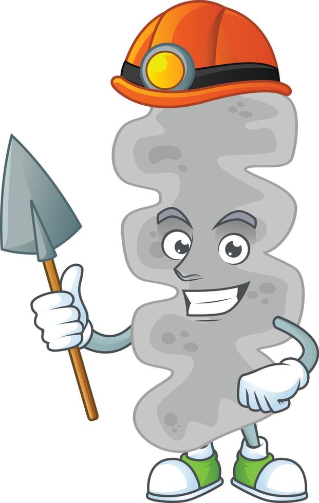Cartoon character of leptospirillum ferriphilum vector