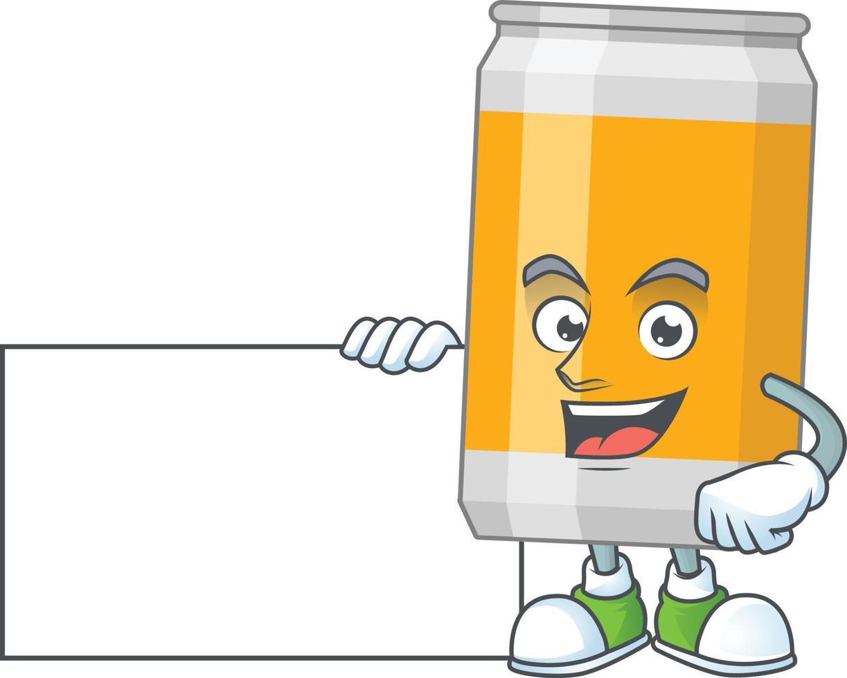 Cartoon character of beer vector