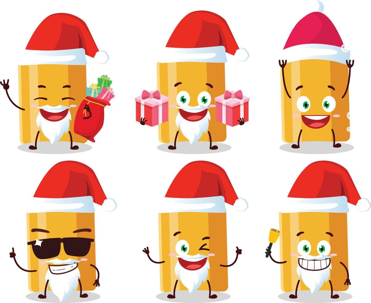 Papa Noel claus emoticones con mayonesa botella dibujos animados personaje vector