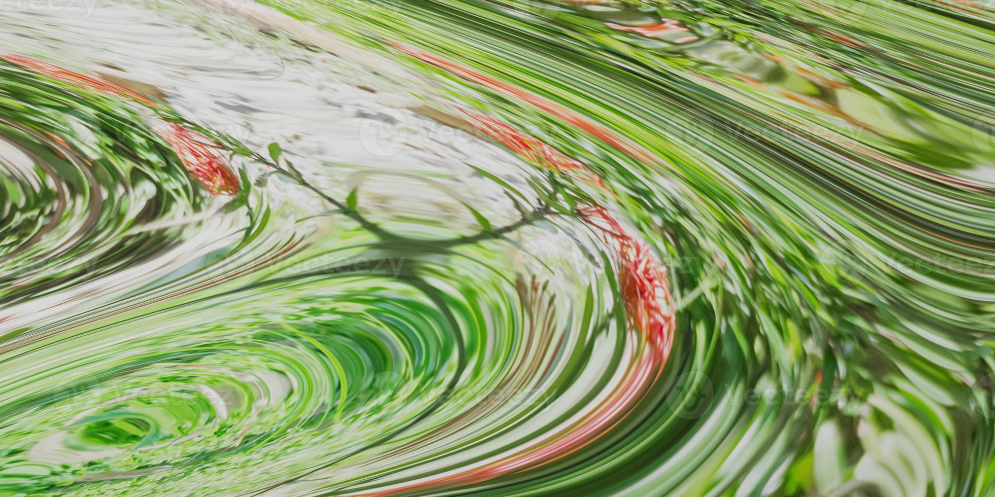 Colorful abstract background with round shape, fluid pattern. 3D Render illustration. photo