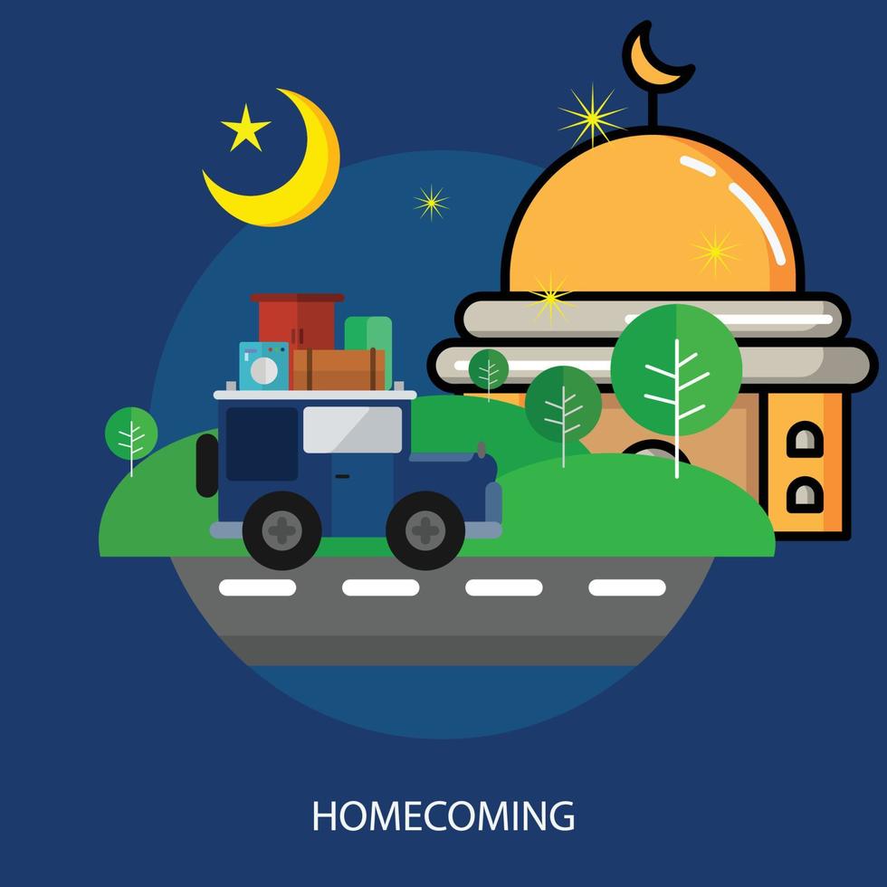 homecoming to mosques vector