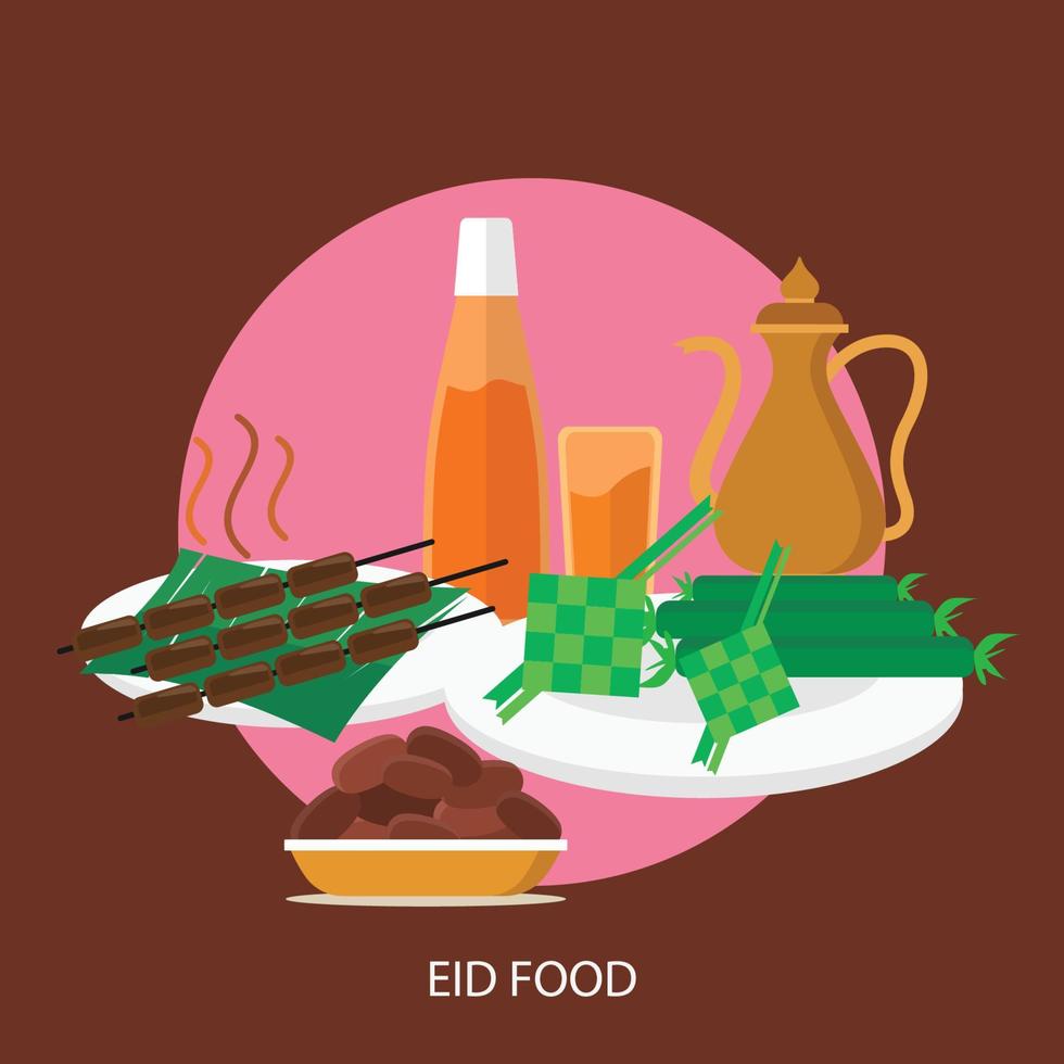 This is a special food to welcome Eid al-Fitr vector