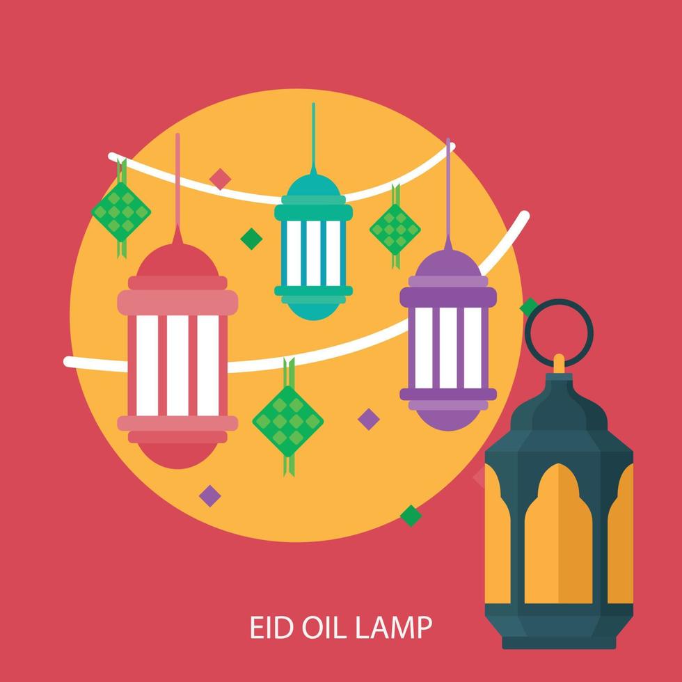 Eid Oil Lamp vector