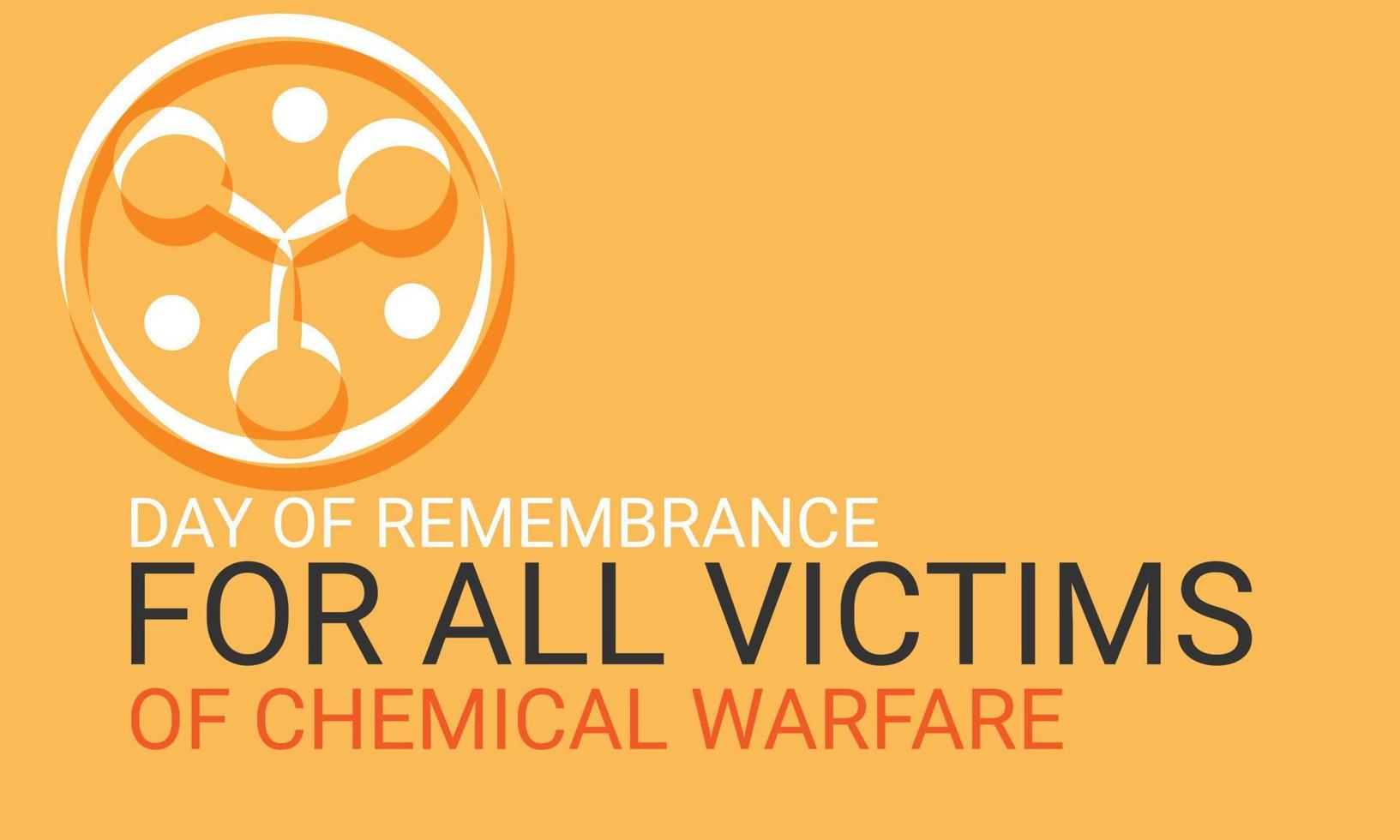 Day of Remembrance for all Victims of Chemical Warfare. Template for background, banner, card, poster vector