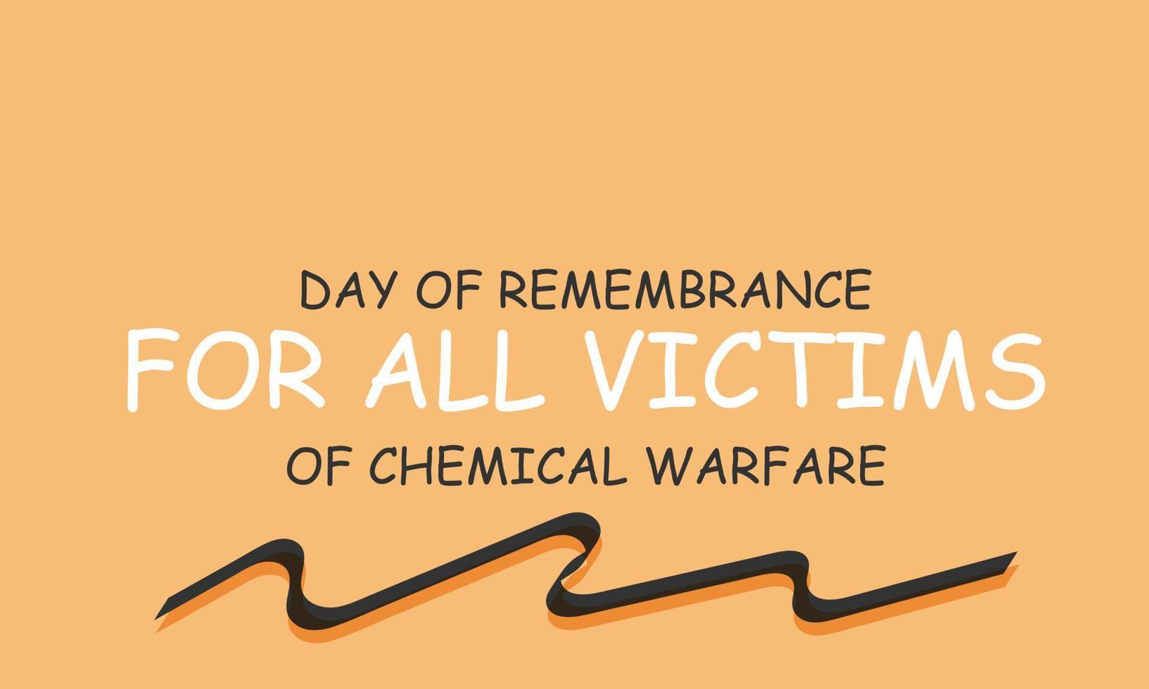 Day of Remembrance for all Victims of Chemical Warfare. Template for background, banner, card, poster vector