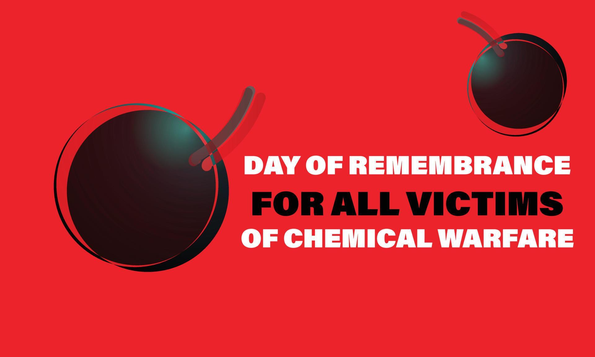 Day of Remembrance for all Victims of Chemical Warfare. Template for background, banner, card
