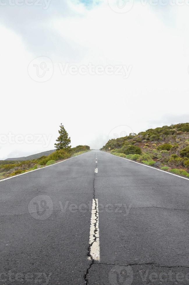 Road through the scenic landscape photo