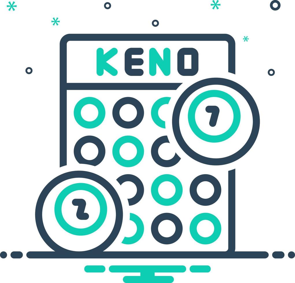 mix icon for keno vector