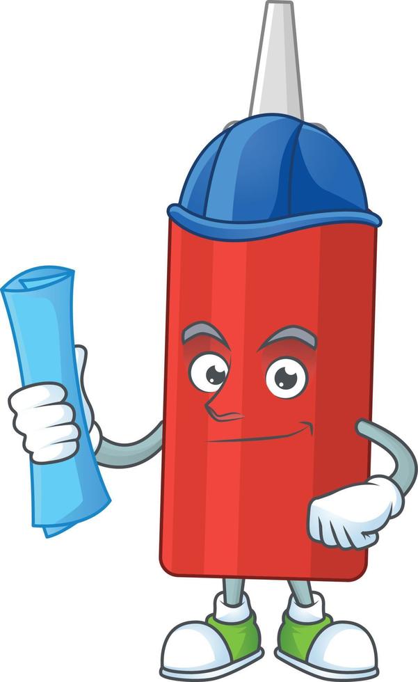 Cartoon character of sauce bottle vector