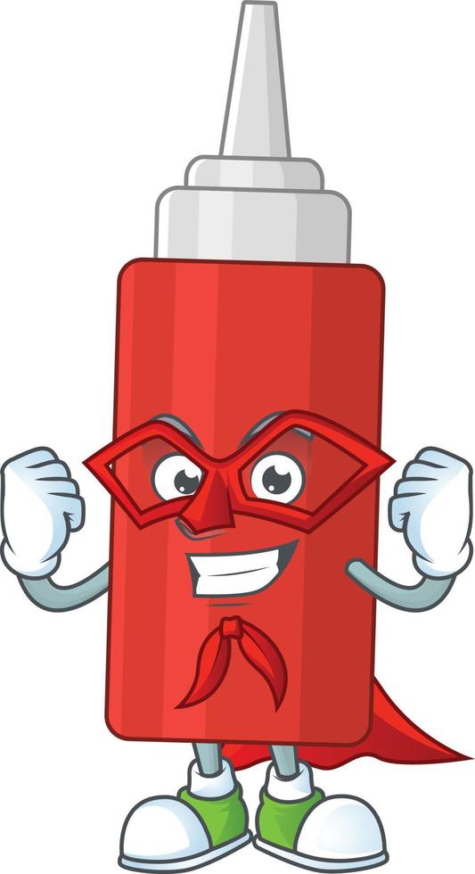Cartoon character of sauce bottle vector