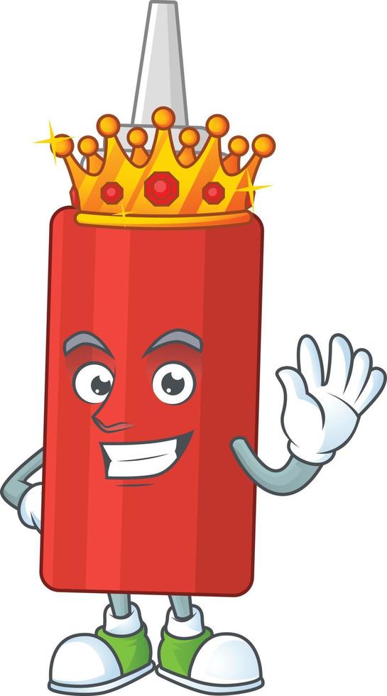 Cartoon character of sauce bottle vector