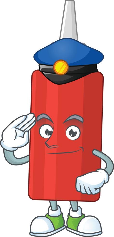 Cartoon character of sauce bottle vector