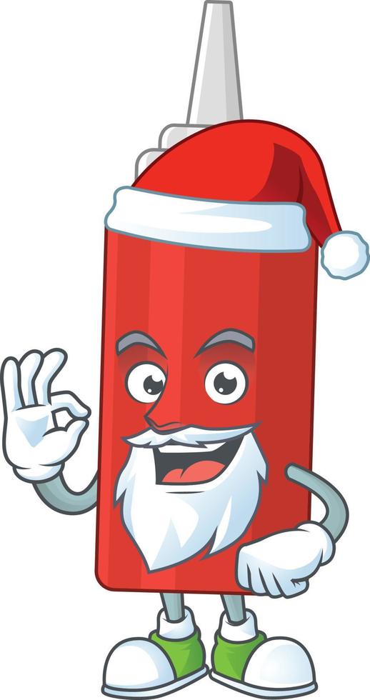 Cartoon character of sauce bottle vector
