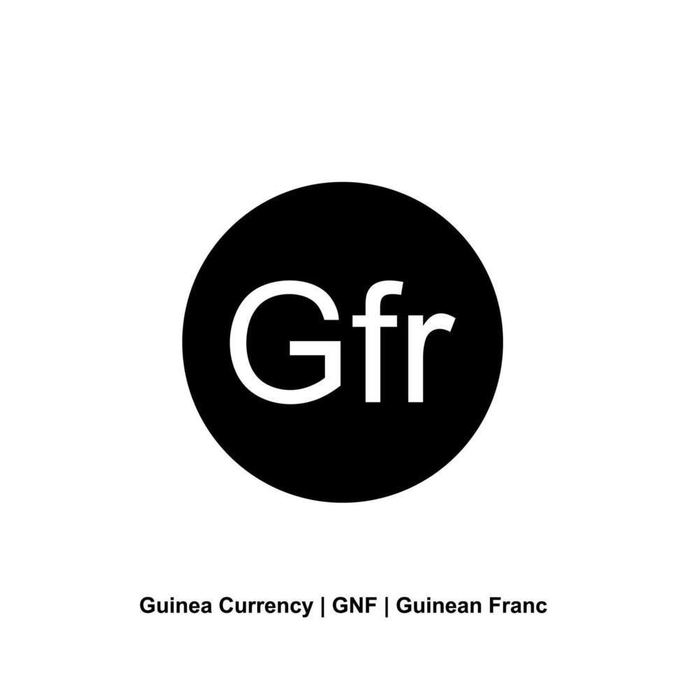 Republic of Guinea Currency symbol, Guinean Franc Icon, GNF Sign. Vector Illustration