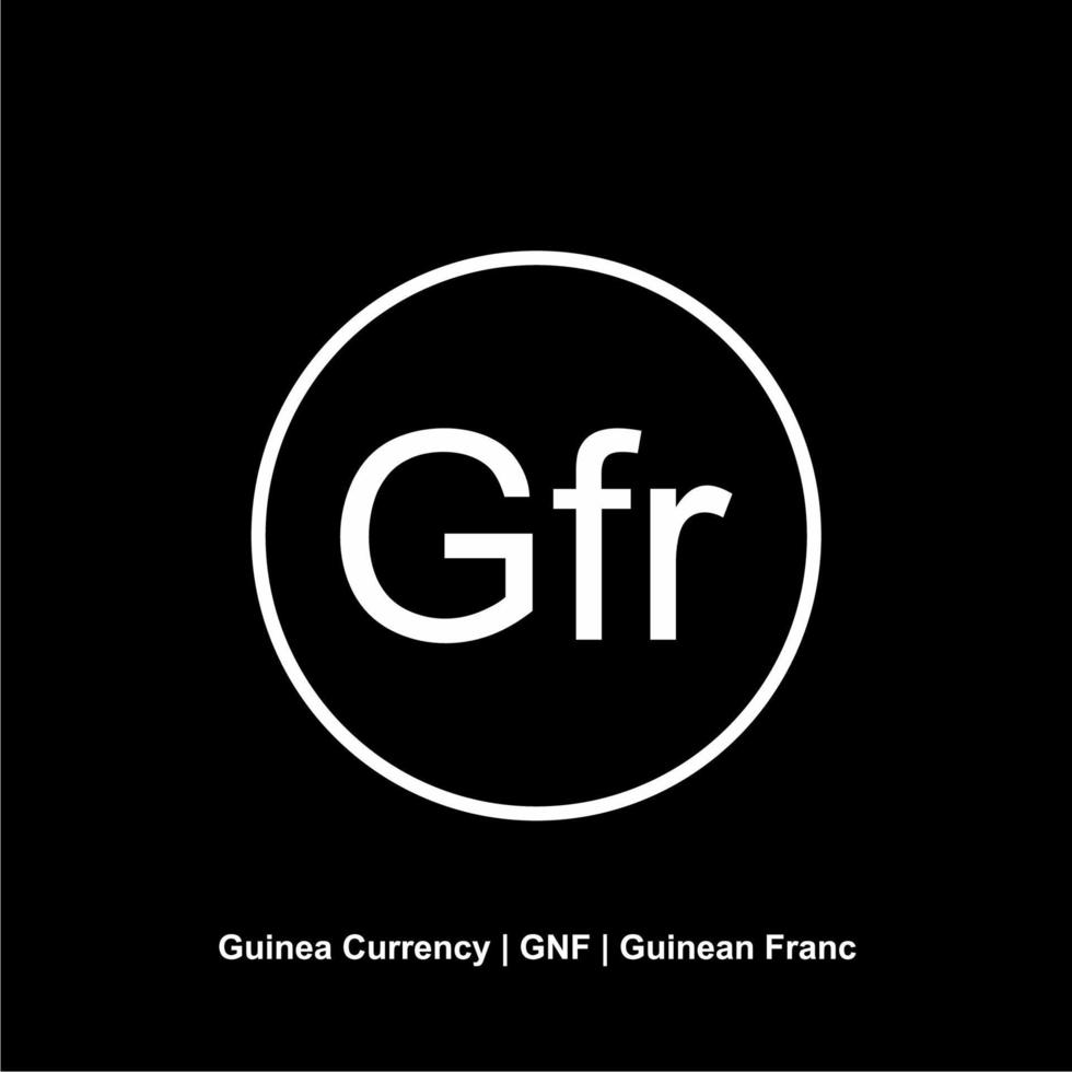 Republic of Guinea Currency symbol, Guinean Franc Icon, GNF Sign. Vector Illustration