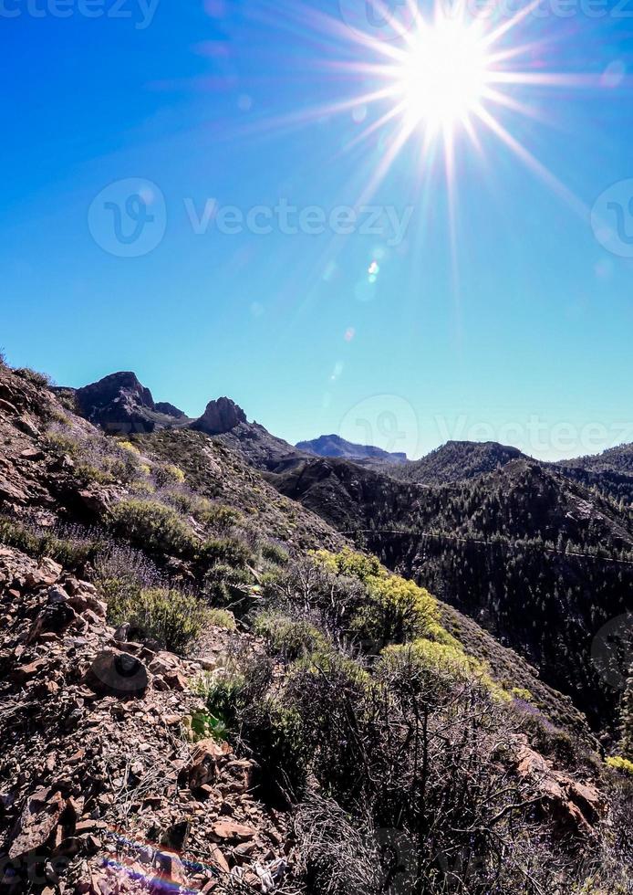 Scenic mountain landscape photo