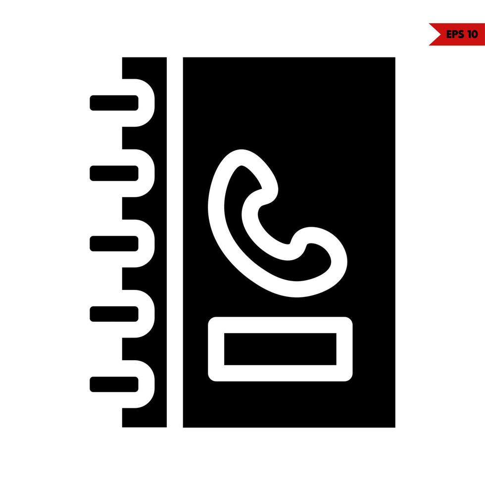 cell phone in cover book glyph vector