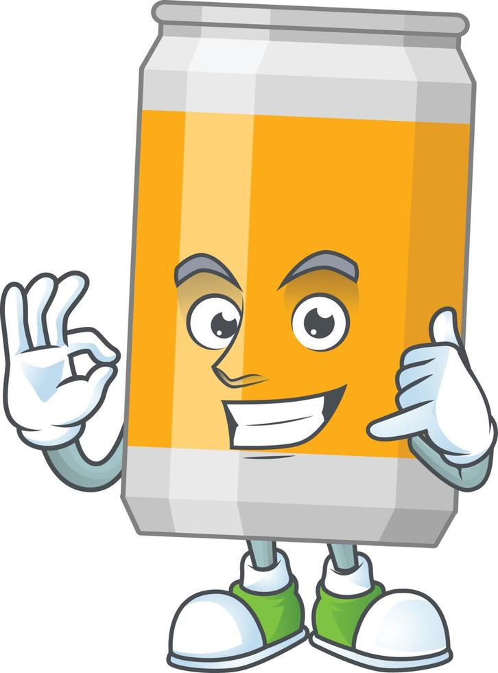 Cartoon character of beer vector