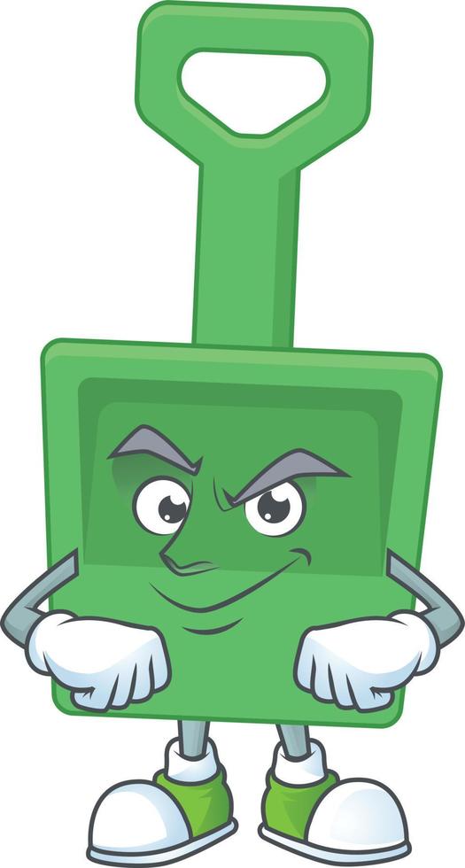 dibujos animados personaje de verde arena Cubeta vector