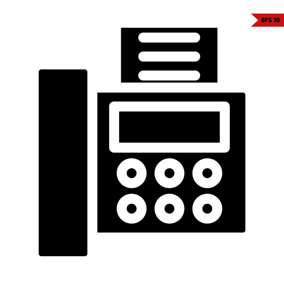 telephone glyph icon vector