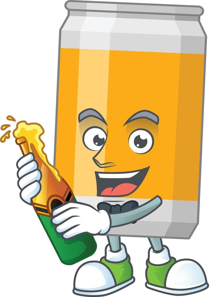 Cartoon character of beer vector
