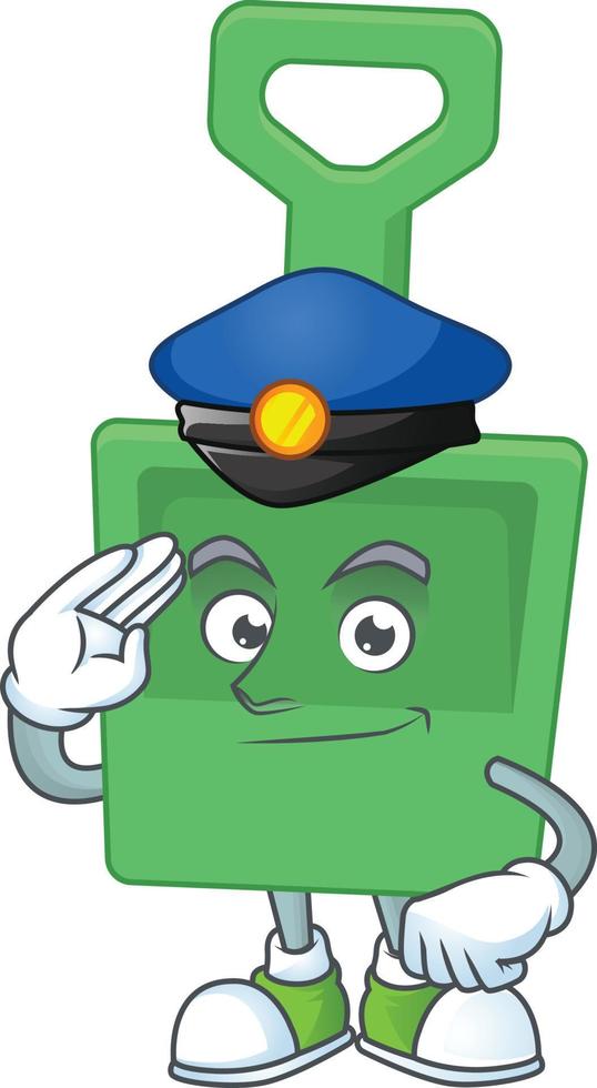 Cartoon character of green sand bucket vector