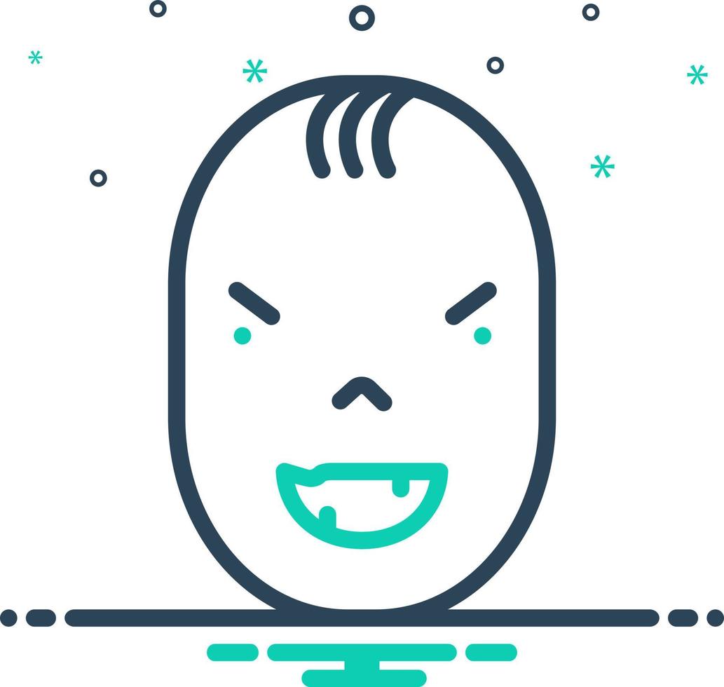 mix icon for ugly vector