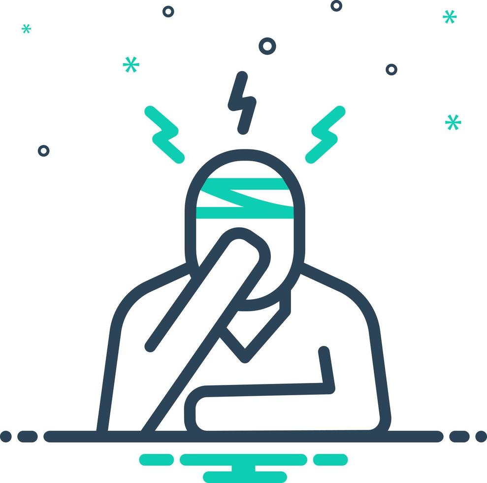mix icon for hurt vector