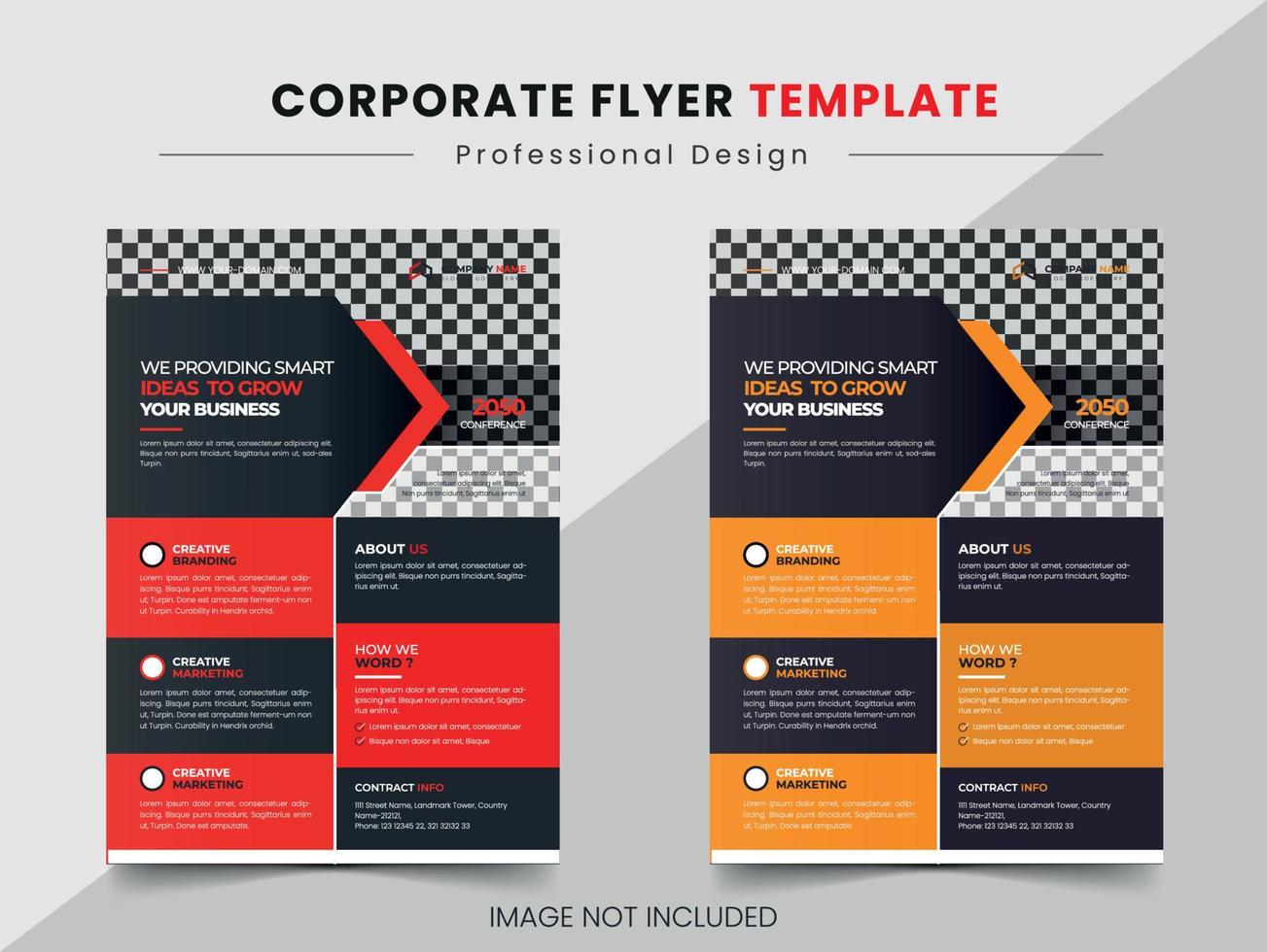 Vector business flyer design template