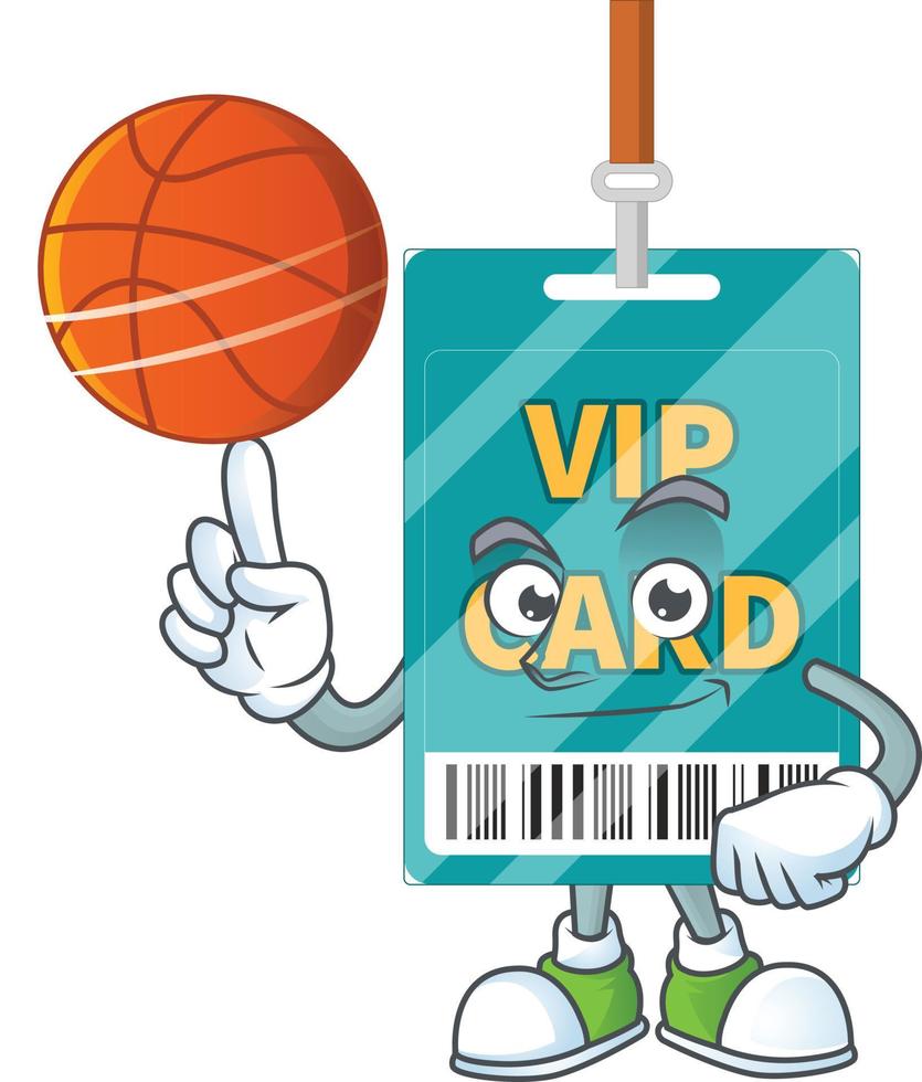 Cartoon character of VIP pass card vector