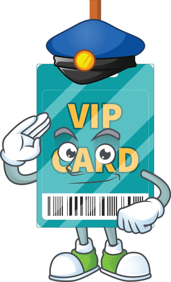 Cartoon character of VIP pass card vector