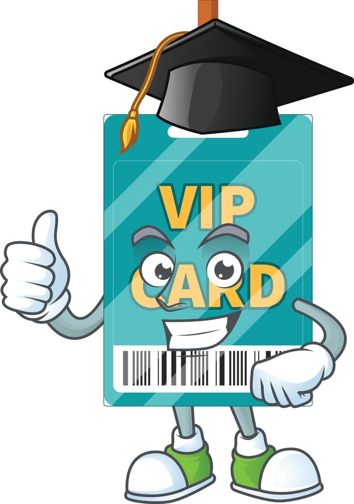 Cartoon character of VIP pass card vector