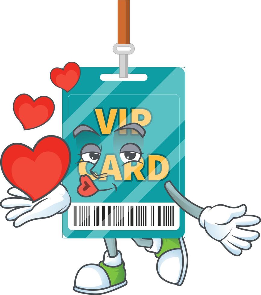 dibujos animados personaje de VIP pasar tarjeta vector