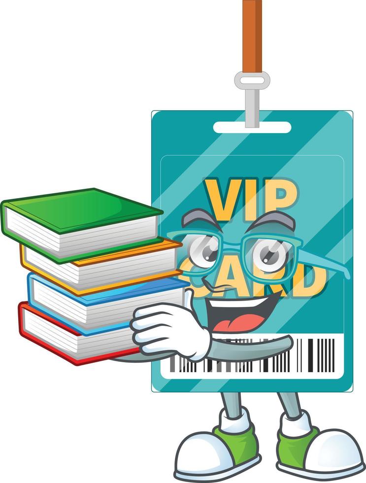 Cartoon character of VIP pass card vector