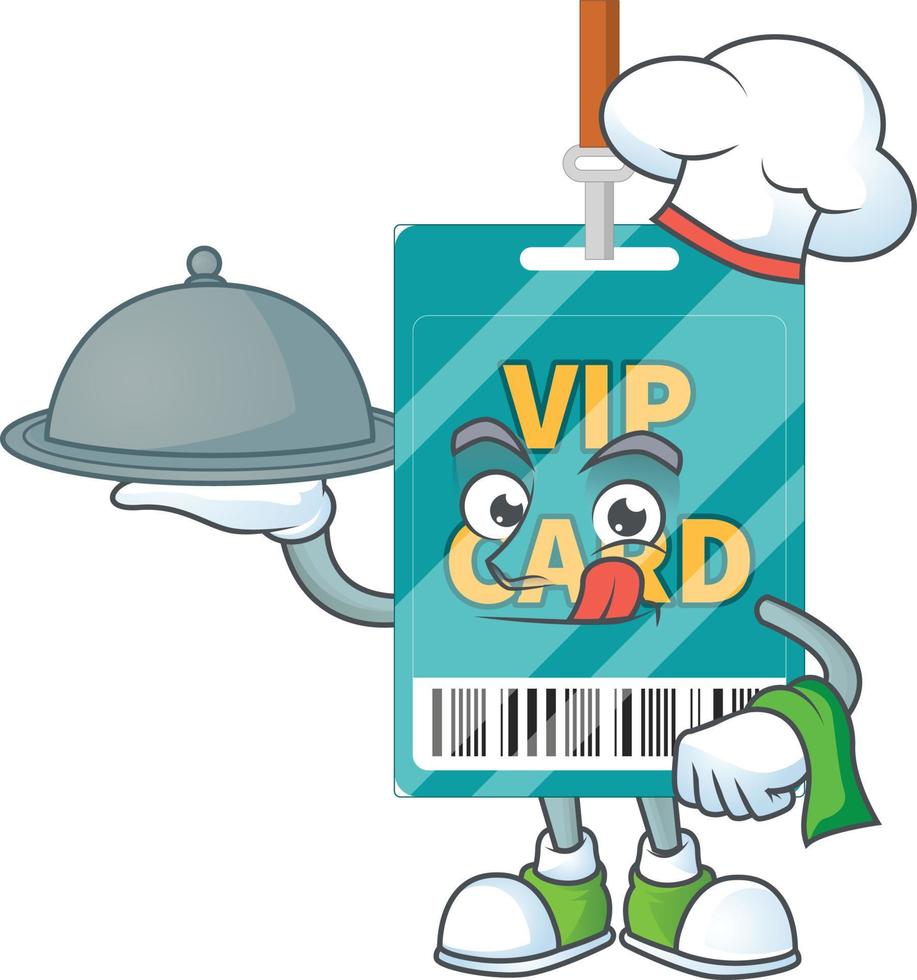 Cartoon character of VIP pass card vector