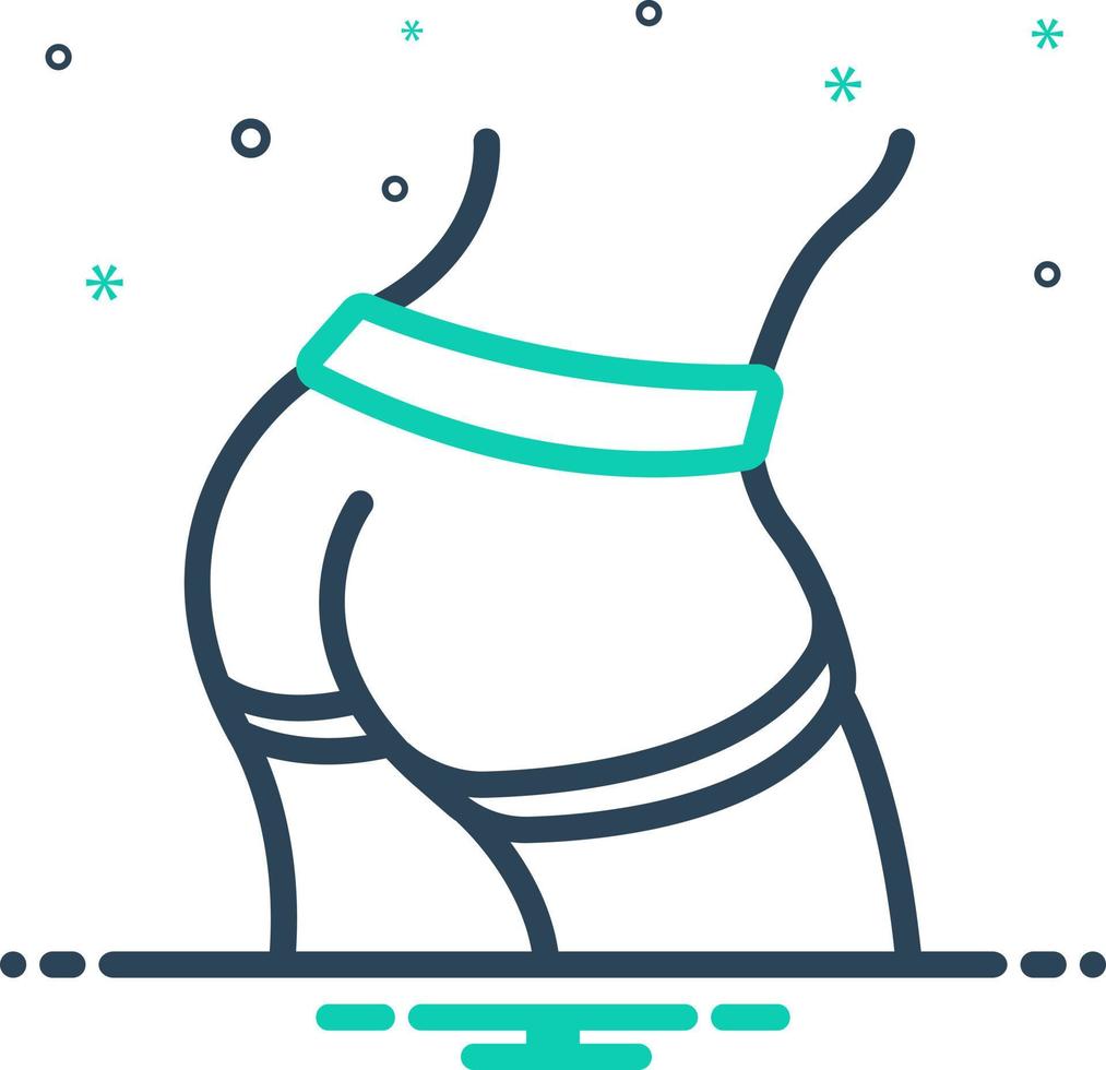 mix icon for butts vector