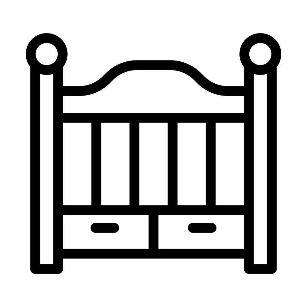 Baby Crib Icon Design vector