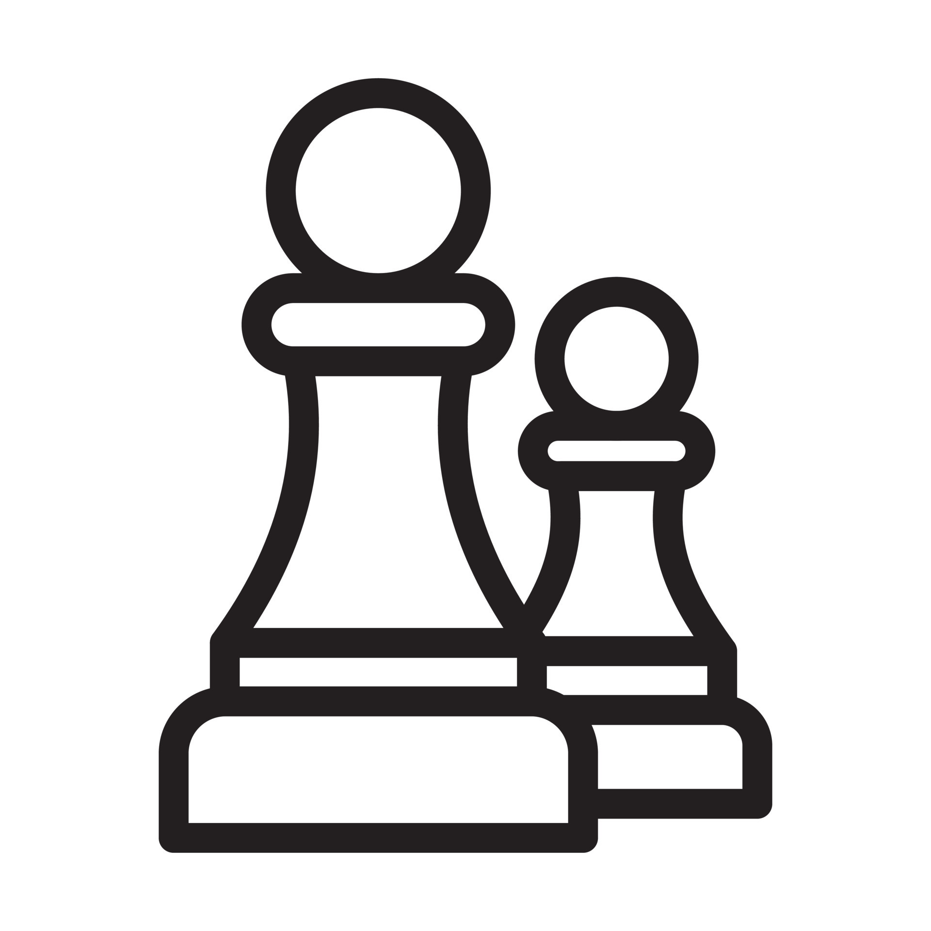 Chess Queen Line Icon In Flat Style Vector For Apps Ui Websites Black Icon  Vector Illustration Stock Illustration - Download Image Now - iStock