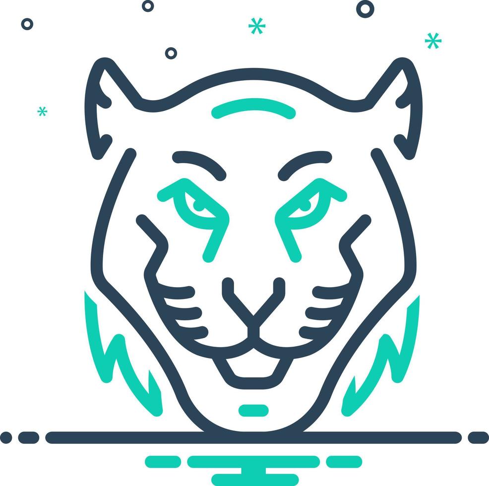 mix icon for tiger vector