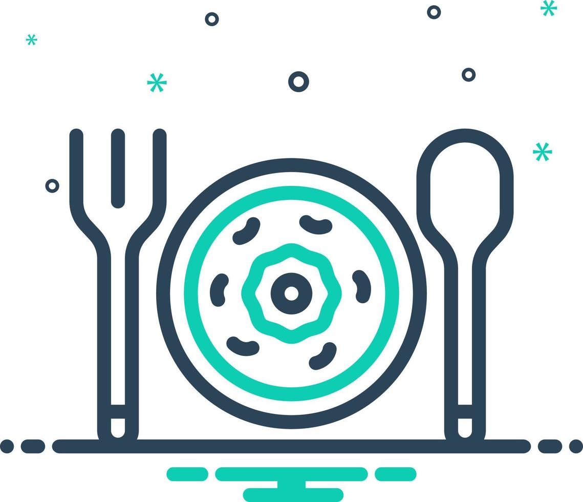 mix icon for portions vector