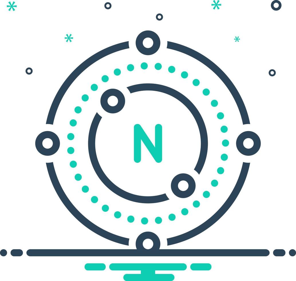 mix icon for nitrogen vector