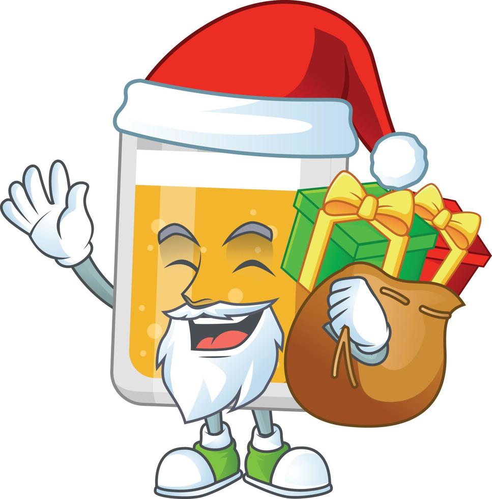 Cartoon character of glass of beer vector