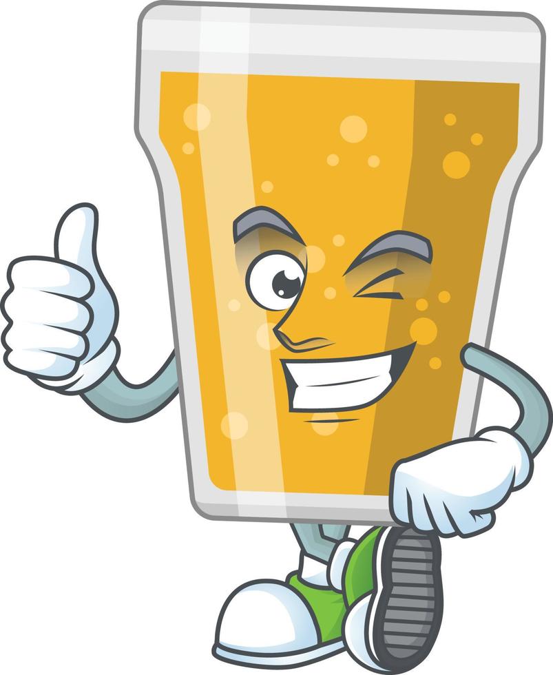 Cartoon character of mug of beer vector